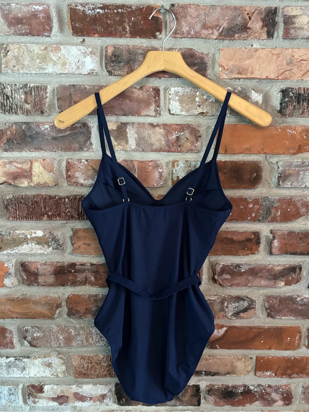 Tory Burch Navy Blue Belted One Piece Swimsuit, XS